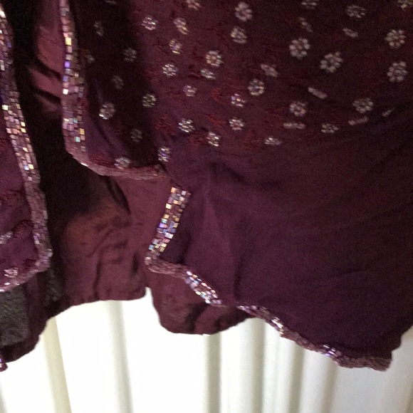 Vintage embroidery beaded top blouse Sz L - Picture 4 of 8